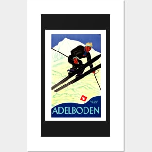 Adelboden,Schweiz, Ski Poster Posters and Art